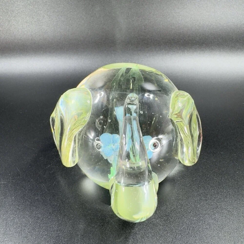 Glass Elephant clear round